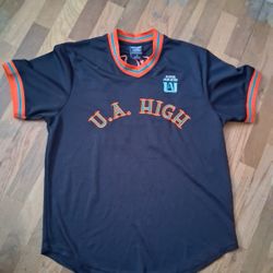 Hot Topic My Hero Academia UA High Bakugo Baseball Jersey Shirt Black Sz Medium