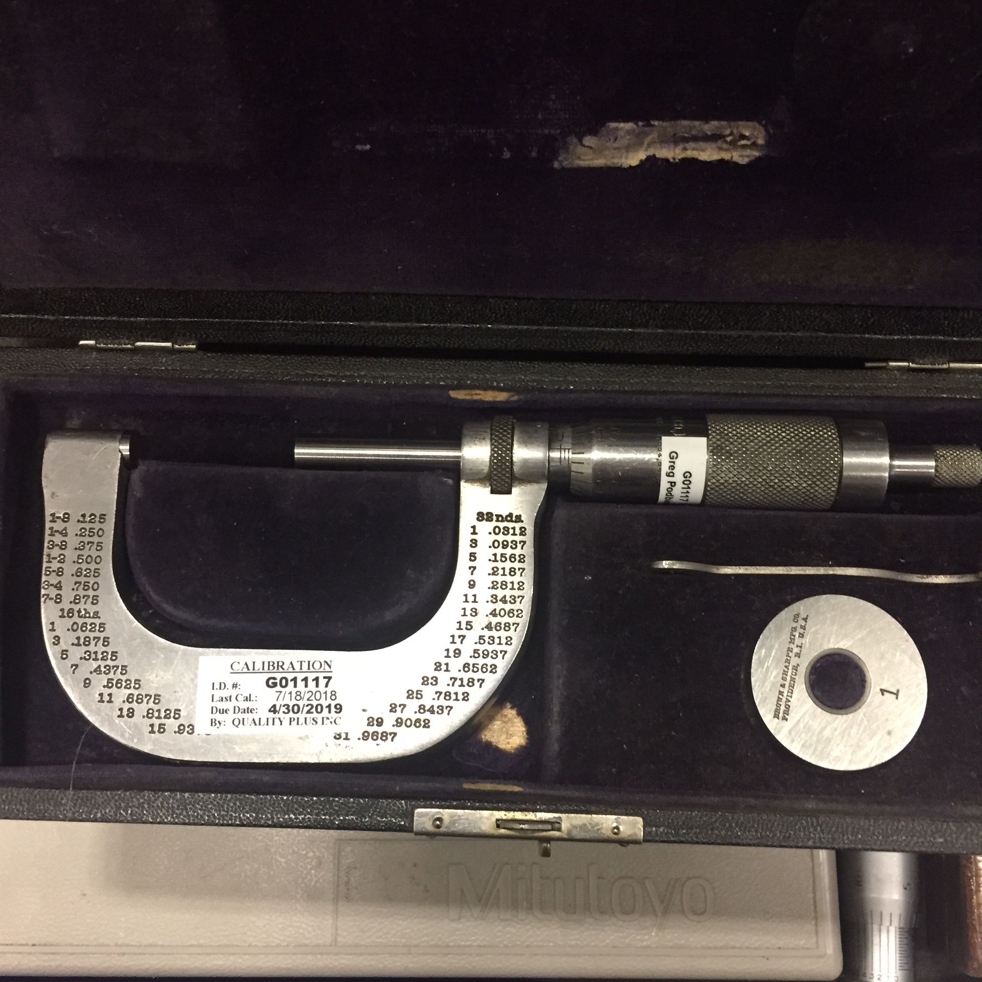 1-2 OD mic 0-6 calipers