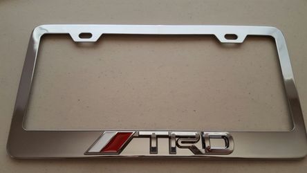 Toyota TRD 3D chrome stainless license frame