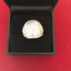 Sterling silver starburst ring size 6