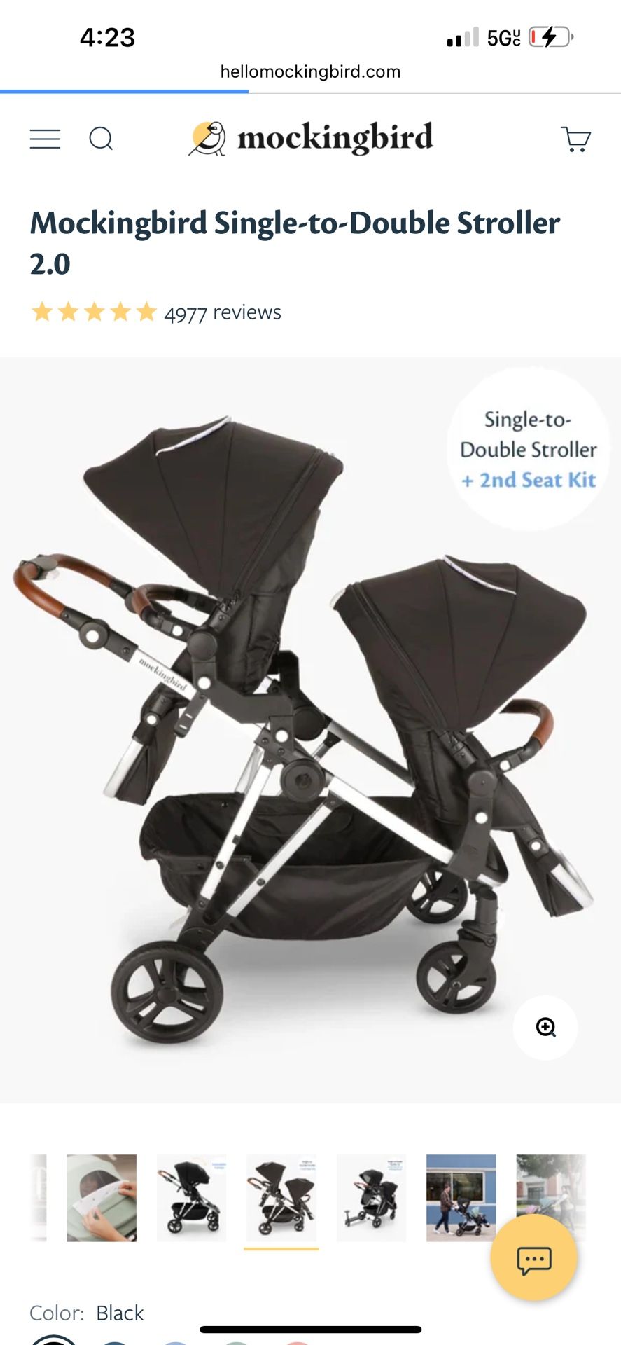 Mockingbird Single To double Stroller