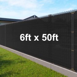 $45 (NEW) Privacy Fence 6x50 FT Screen Cover, Mesh Shade Cover for Garden Wall Yard Backyard