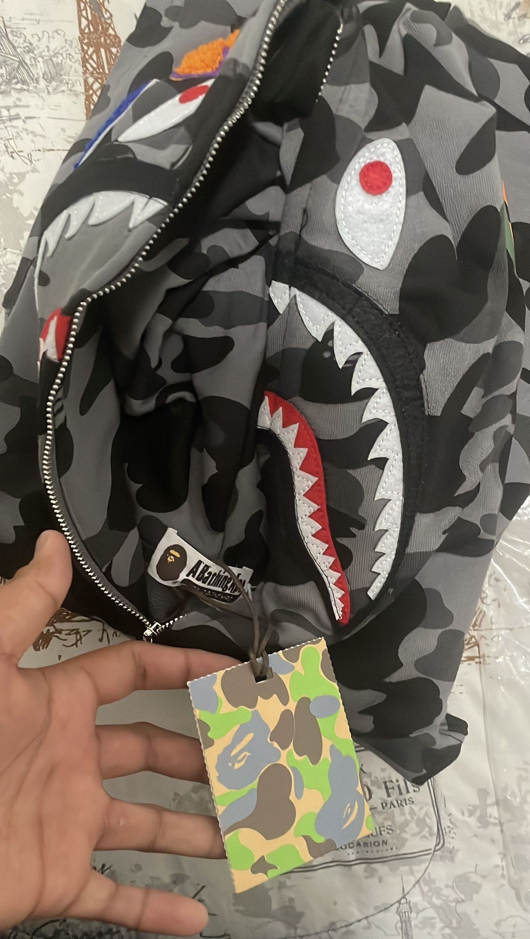Grey Camo Bape Hoodie📲