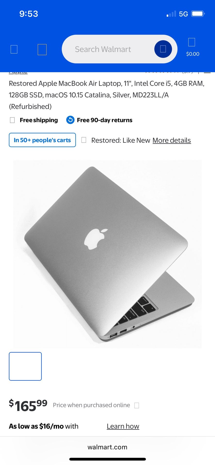 Apple Air Mack Laptop