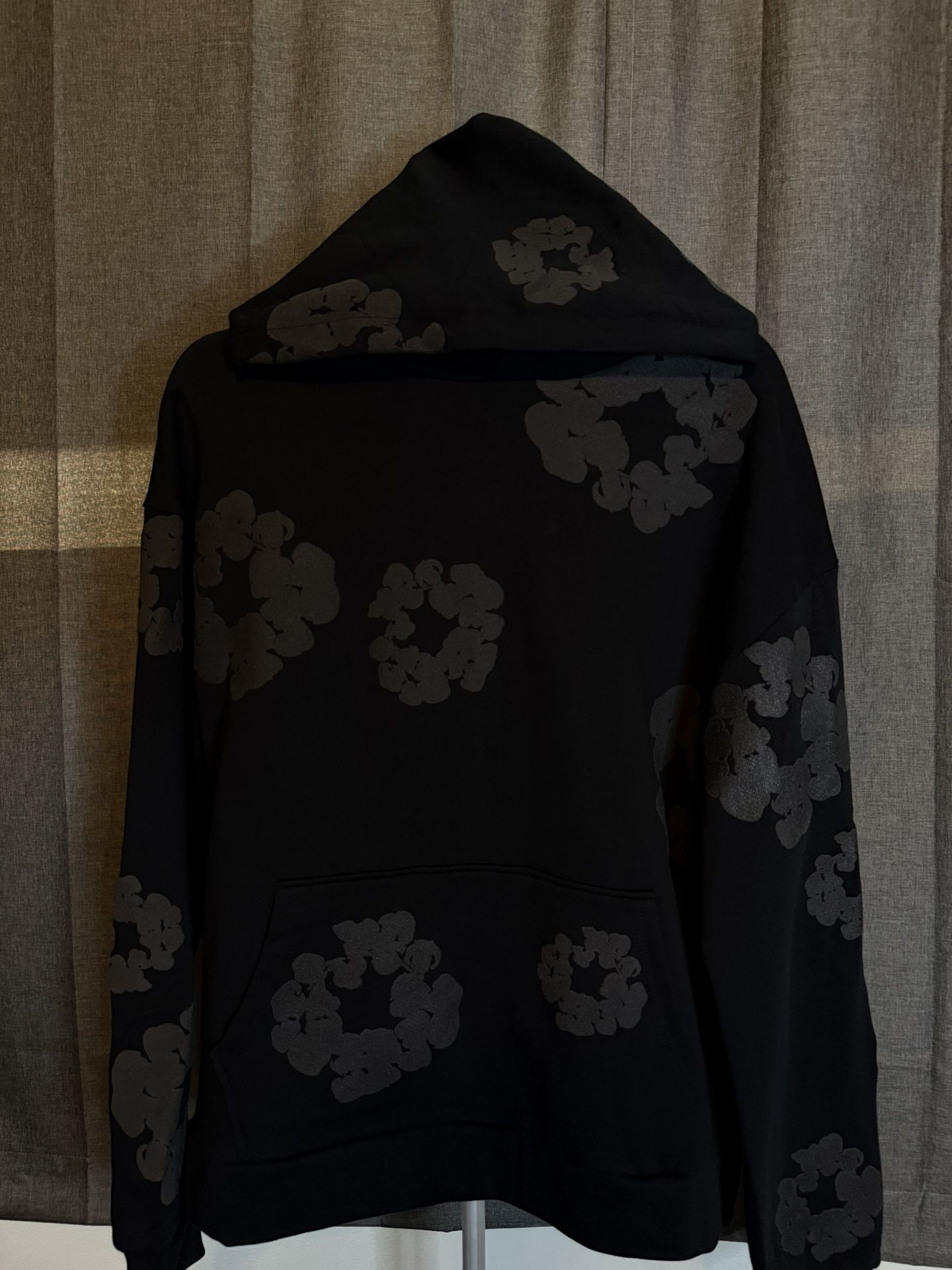 Denim Tears Black Monochrome Hoodie
