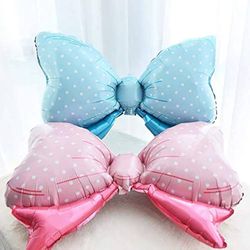 Blue And Pink Bow Balloon 