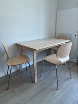 IKEA dining set (light oak)