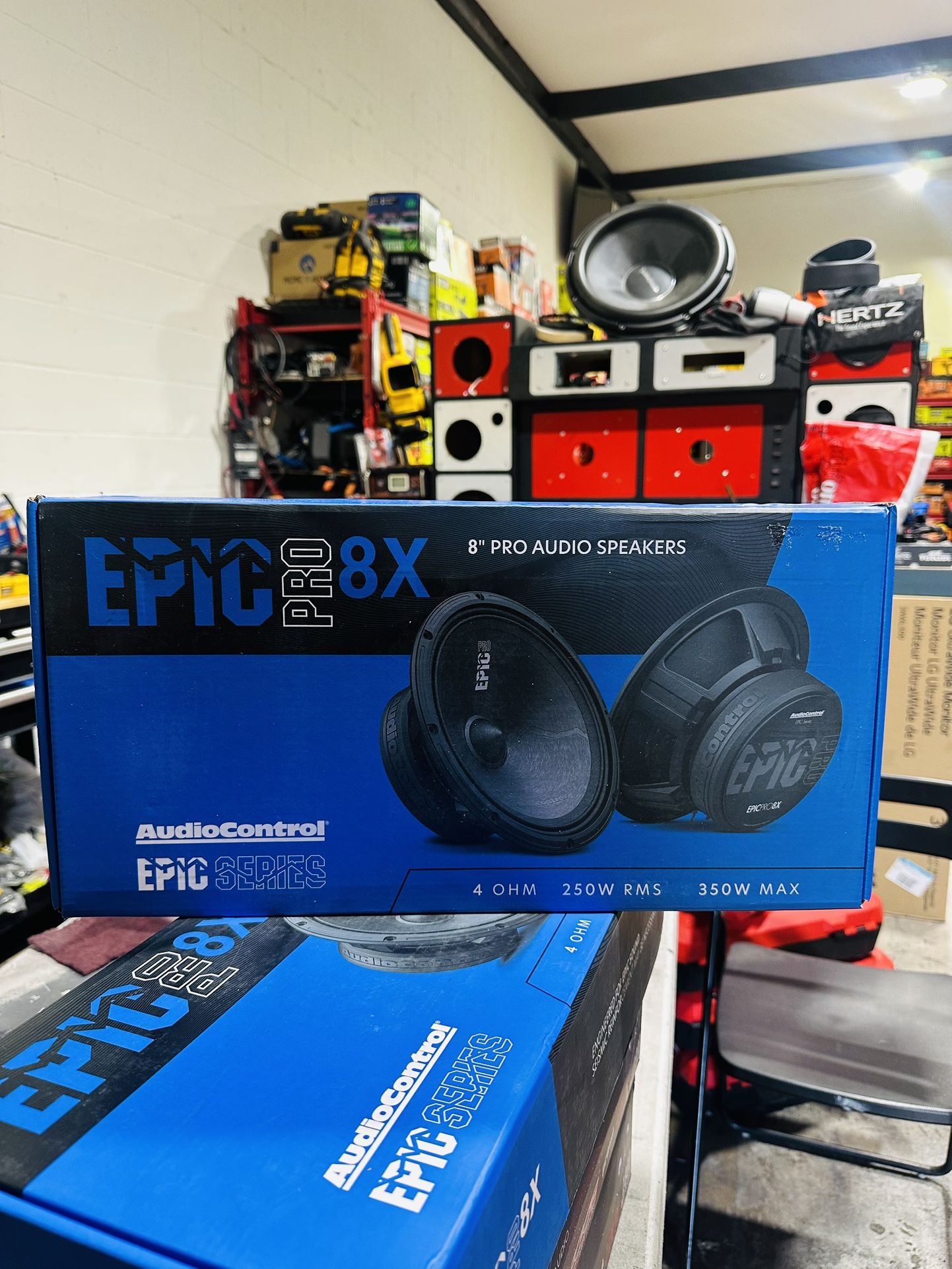 AudioControl EPICPRO8X EPIC PRO Series 8" Midrange Car Speakers, 250 Watt RMS / 350 Watt Max, 4 Ohm (Pair)