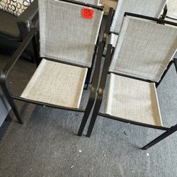 New Stackable Outdoor Chairs Set Of 4 
