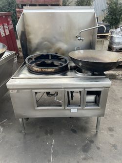 Large Wok Cooking Stations With Faucet