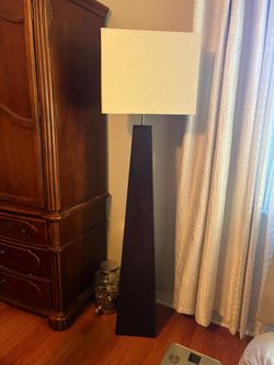 Floor Lamp with Obelisk Base
