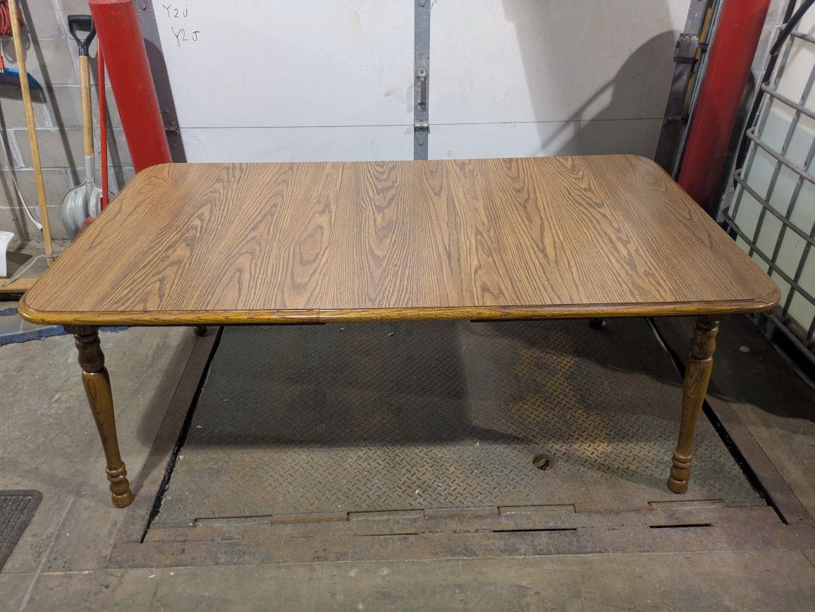 Dining Table, Leaf, 6 Chairs