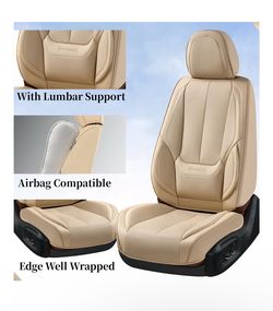 Coverado Car Seat Covers (Beige, Front Seats)