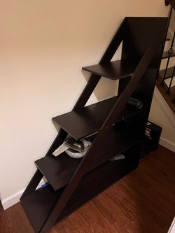 2 Black L-Shaped Shelves