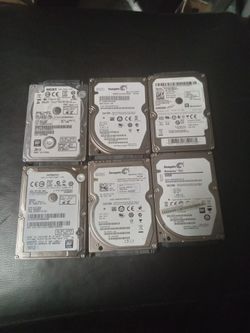 Lot 6 SATA hard drives 2.5 for laptop 500gb each