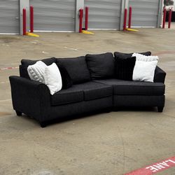 L-Sectional Sofa Couch with Cuddler Chaise