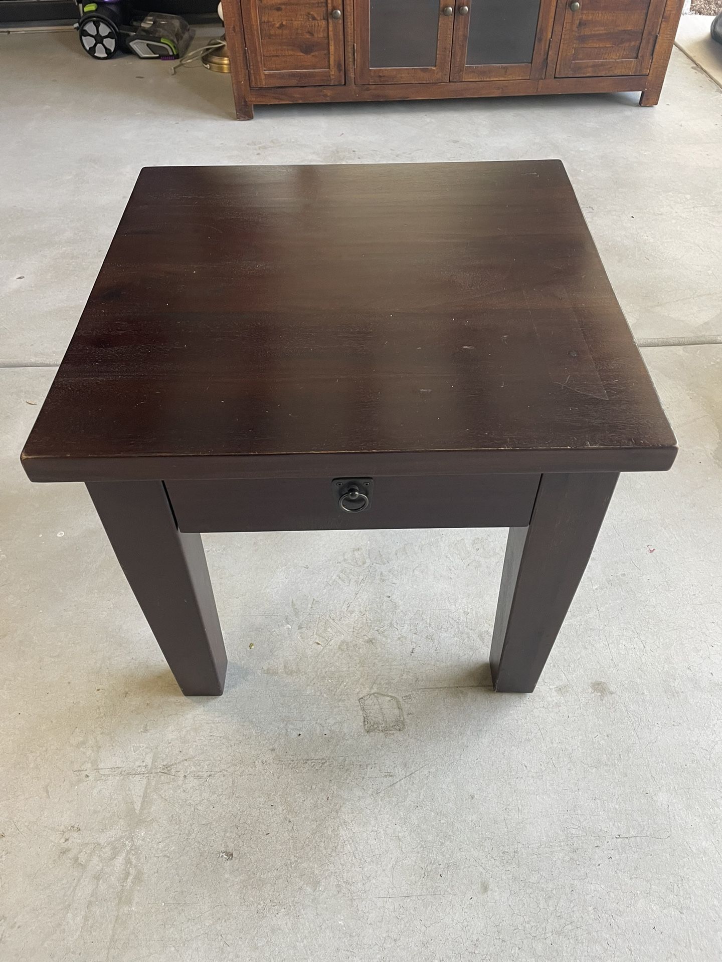Espresso Solid Wood End Table