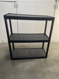 Short Plastic Shelf About 30” Height 