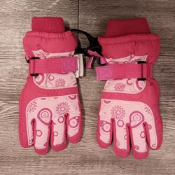 N'Ice Caps Kids Waterproof Winter Thinsulate Warm Gloves (Fushia Print, 3-4 Years) 