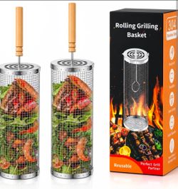Brand new Ivtivfu Rolling Grill Baskets