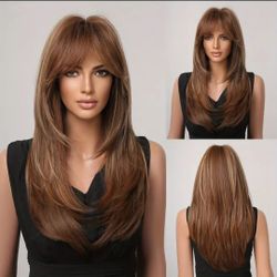 Brown/Synthetic Hair Wig
