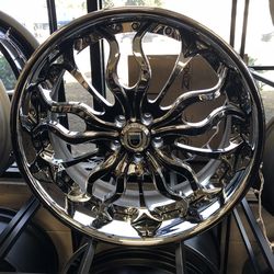 22s Asanti 3 Piece Chrome Wheels 5 lug