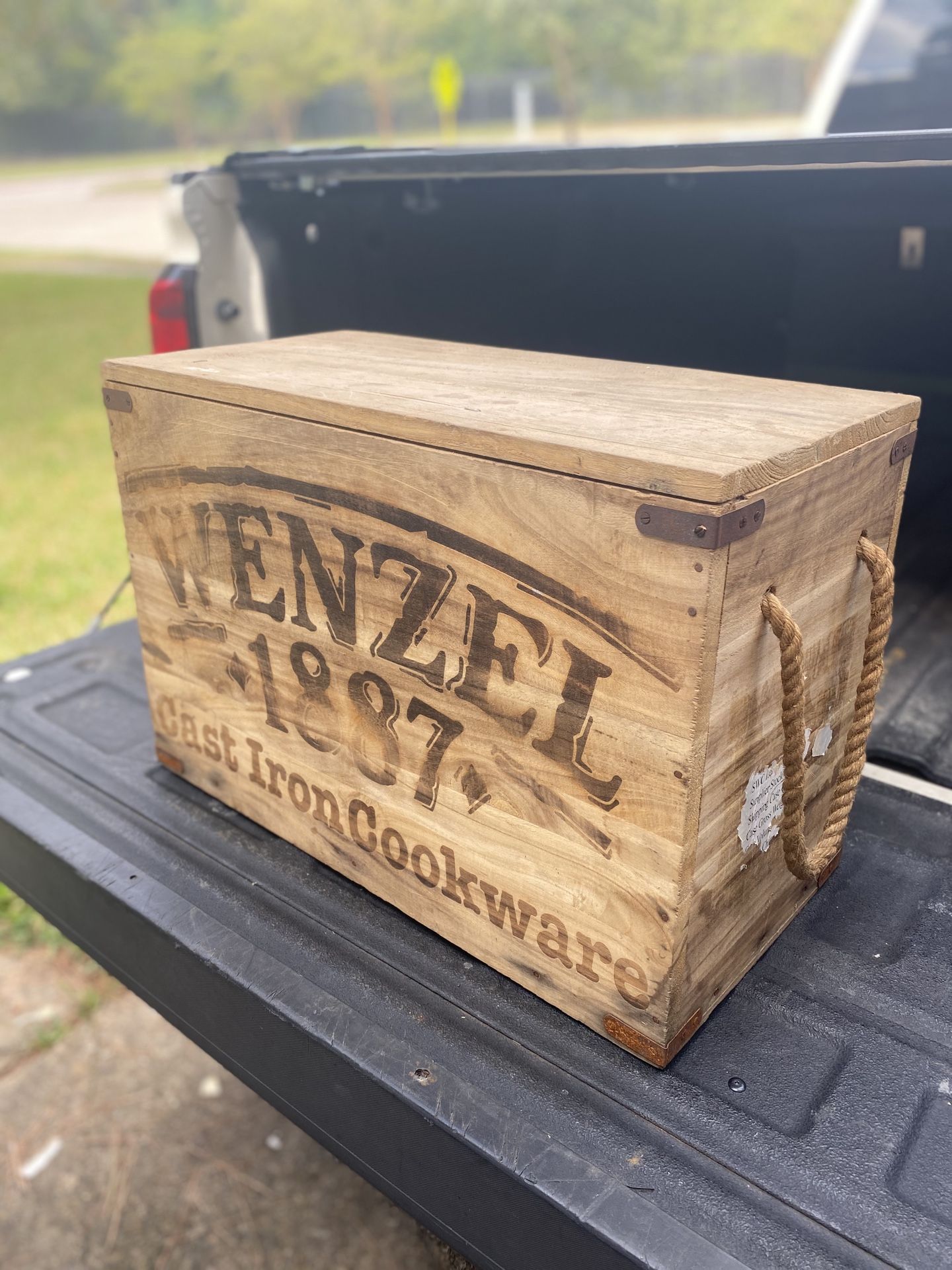 Wenzel cast iron wooden box /crate