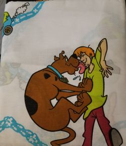 vintage 1990s Hanna-Barbera Scooby-Doo and Shaggy full size sheet set
