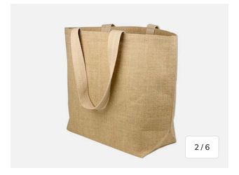 64 Pieces Large Jute Burlap Beach Tote Bags - Wholesale Lot