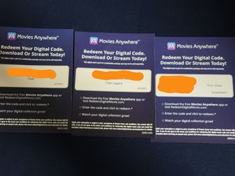 Disney Tron 3 Movie Collection 4K Digital Codes (3 Movies Total)