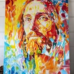 Jesus Christ Handmade Original Painting by me/local artist Warren Willowdale.