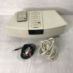 Bose Wave Radio AM/FM/AUX Alarm Clock Model AWR113 W/REMOTE,