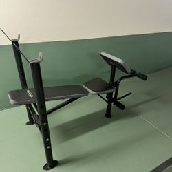 Competitor Standard Adjustable Workout Bench With 80lb Weight Set