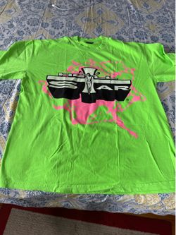Hellstar Jesus Neon Green Men’s T Shirt