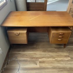 Danish Denison Teak Executive Desk