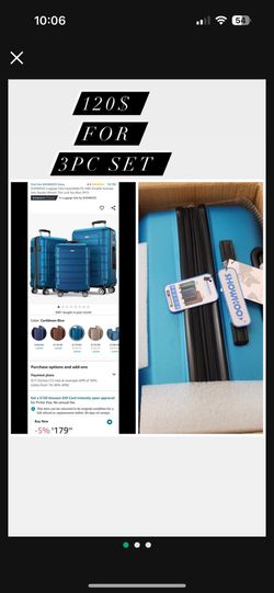 New set Of 3 Luggage’s New Never Opened 