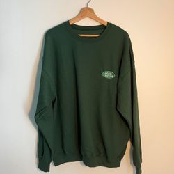 Forest Green Land Rover Range Rover Embroidery Crewneck Sweatshirt
