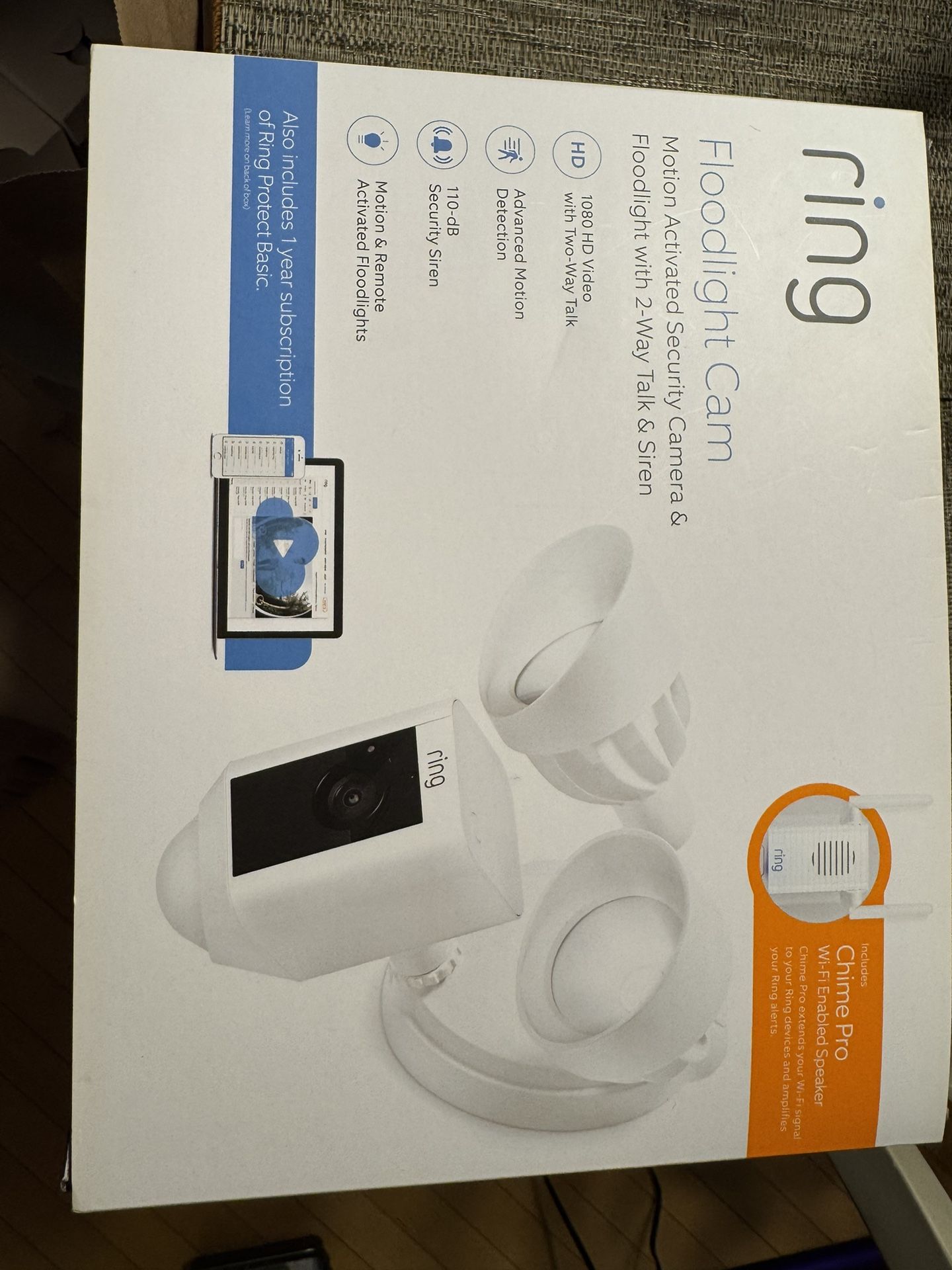 New In Box: Ring flood light Canera