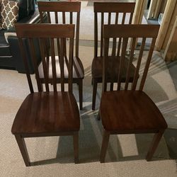 4 Dark Wood Tables Chairs