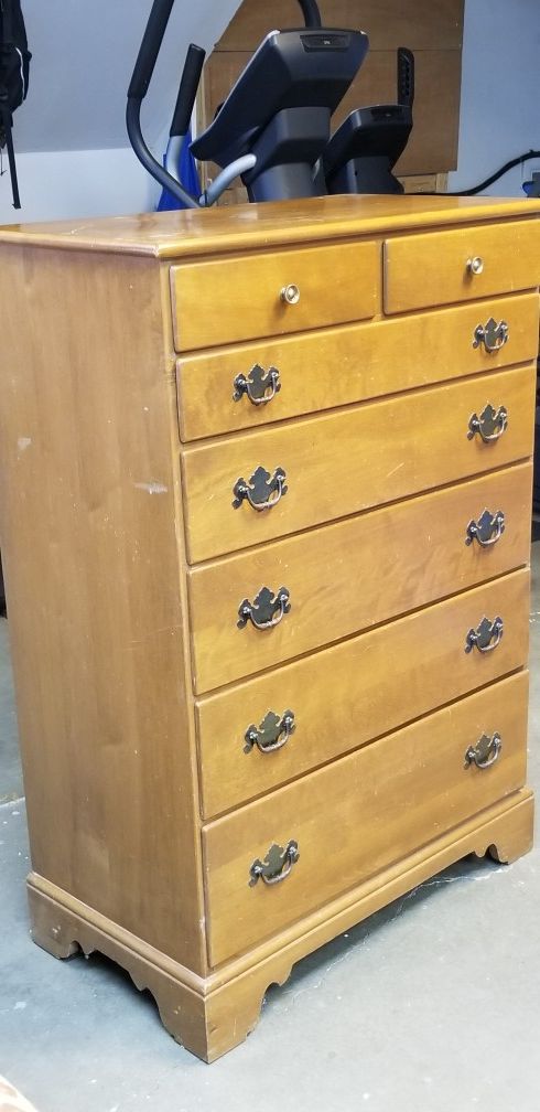 Ethan Allen 7 drawer tall boy dresser