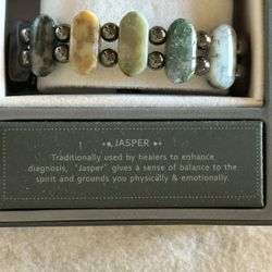 Jasper Stone Stretch Bracelet $18