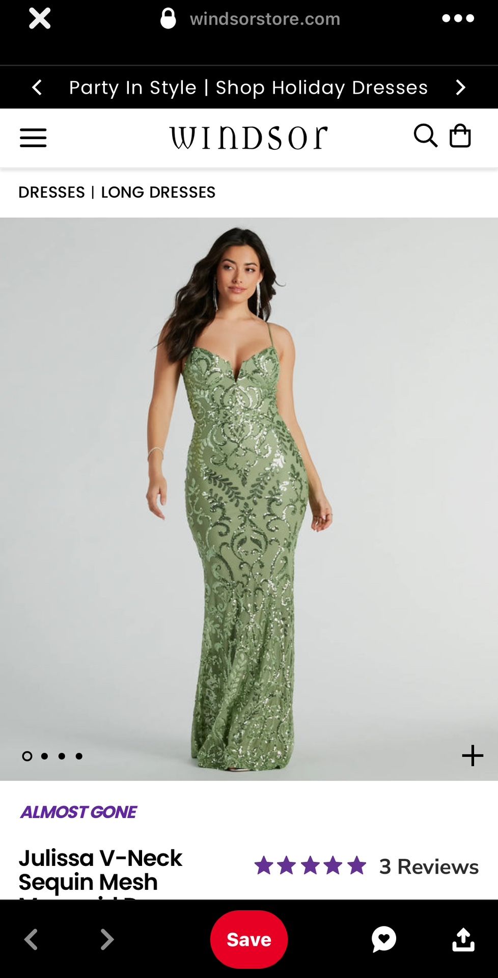 Green sequin mermaid dress