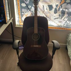 Fender CD-60S Mahogany Acoustic Guitar With Vintage Case