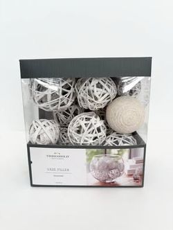 White Rattan Balls | Vase or Bowl Filler
