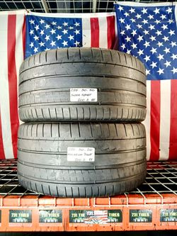✔️ Set of 2 Used Tires 285/30ZR20 MICHELIN PILOT SUPER SPORT RUN FLAT 285/30R20 MAX PERF. 285 30 20