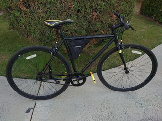 700c Black Yellow 6KU Fixie Bike Bicycle Street Exercise Kenda A