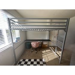 Loft bed frame 