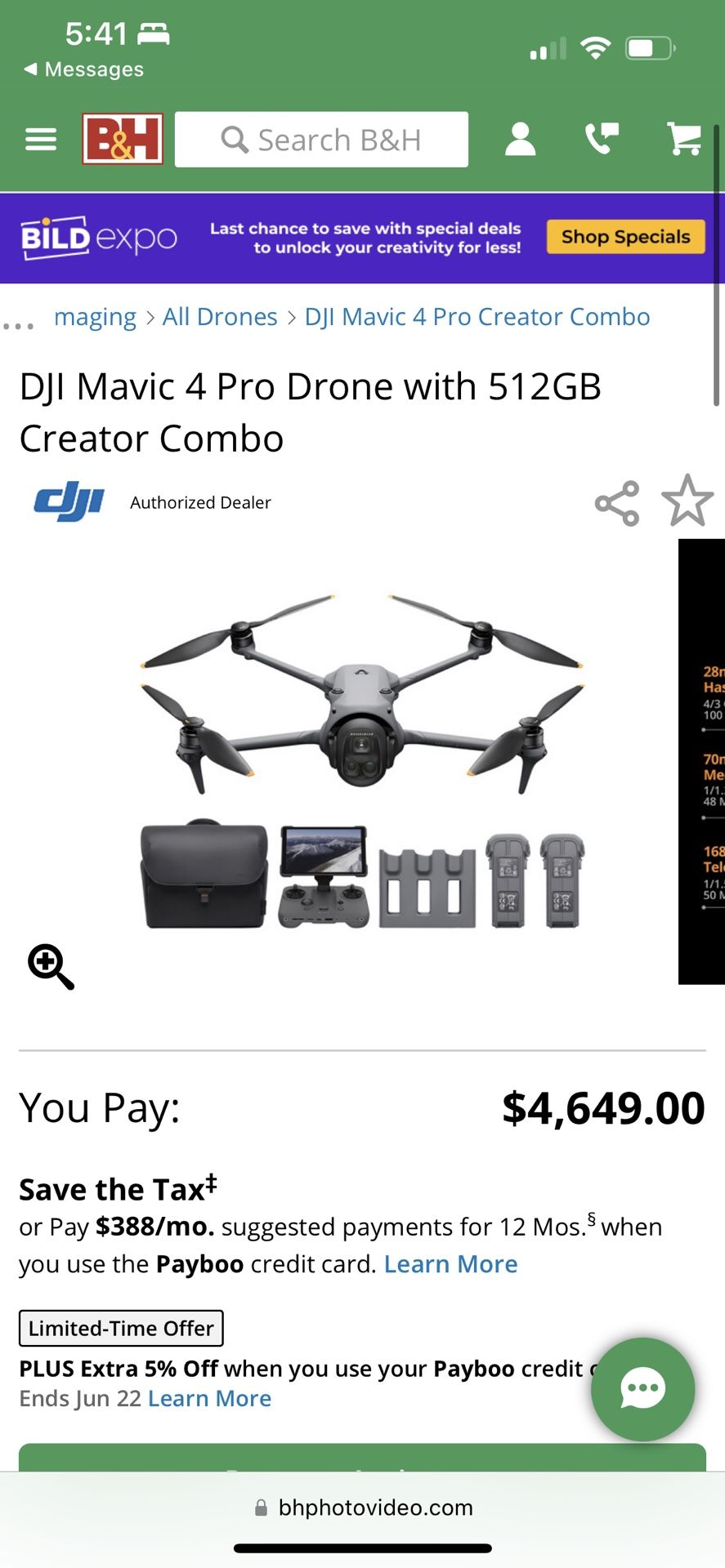 DJI Mavic 4 Pro 512GB Creator Combo w/ RC PRO 2 Controller Camera Drone