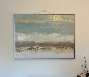Pier 1 Textured Abstract Canvas with Floating Frame