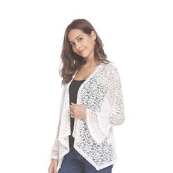 NEW Women's Lace Cardigan Sheer Cover-Up